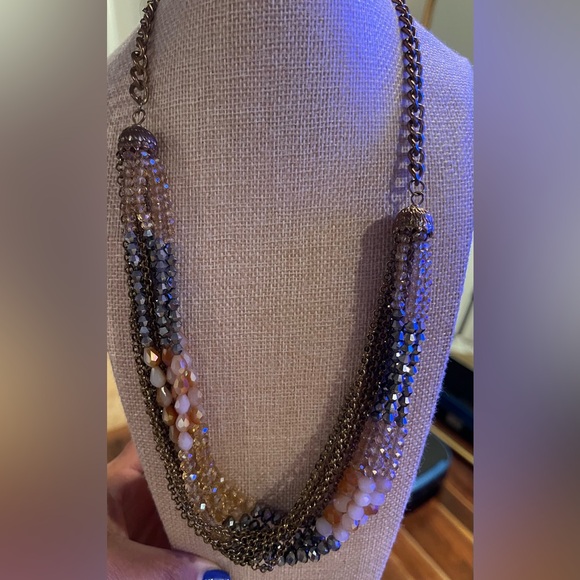 Layered beaded chain necklace - Picture 4 of 6